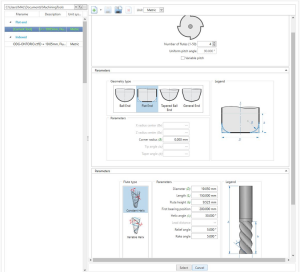 milling simulator parameters